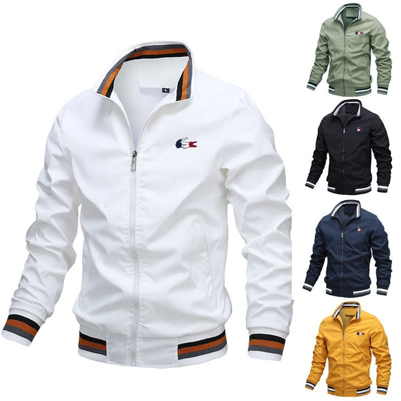 Jaqueta de Gola Alta da Moda Masculina